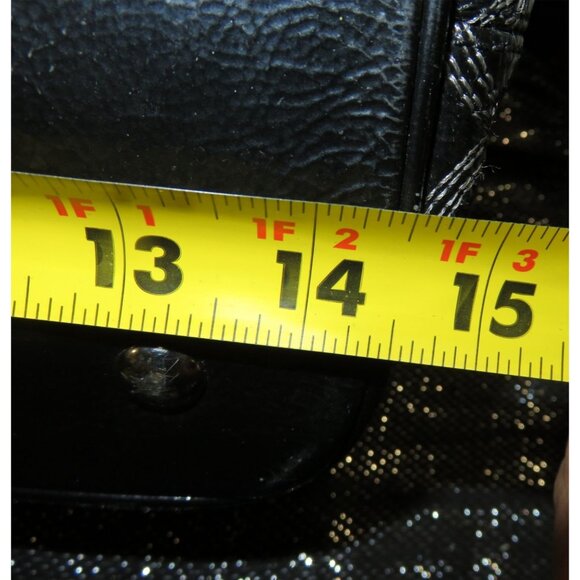 Coach 2012 Black Signature C Stitched Patent Leather Tote Kisslock Handbag - Picture 11 of 13